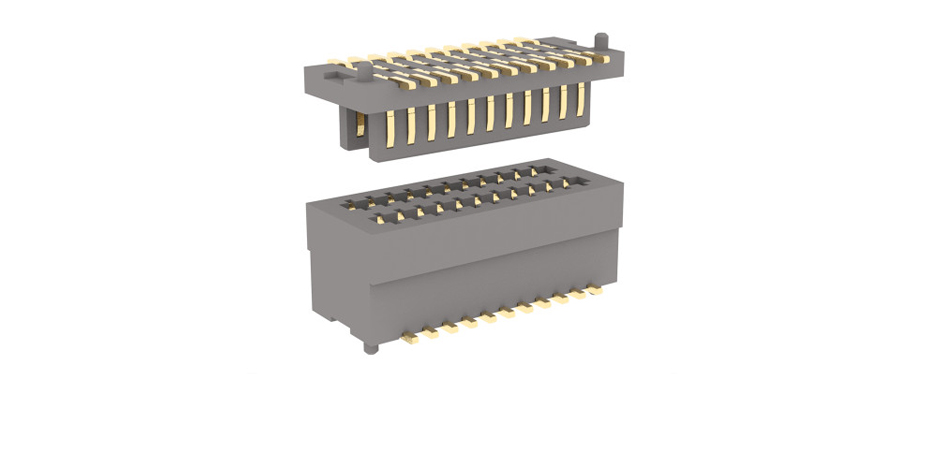 BT080-02系列0.80mm 双槽板对板连接器 合高4.0mm~8.5